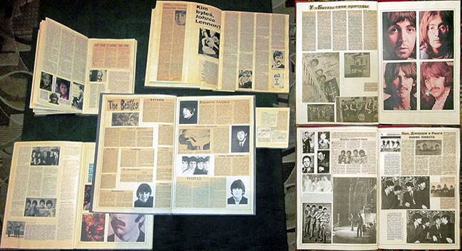 Альбомы с вырезками советской печатной продукции из коллекция Виктора Зозули (Украина, г. Полтава)