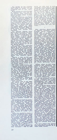 The Beatles и битломания. Журнал Лиесма (Рига) № 10 (187) за октябрь 1973 года, стр. 24 фрагмент (на латышском языке)